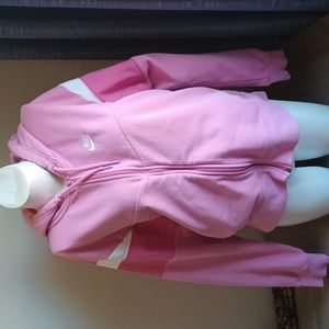 Nike pink zip-up women's hoodie size large